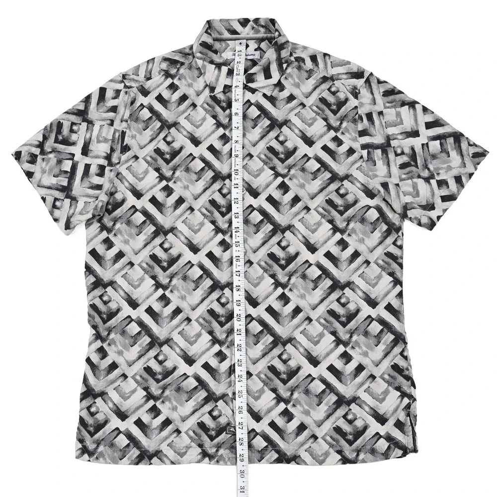 Tommy Bahama Shirt Men's Medium‎ 100% Silk Button Up Short Sleeve Beach Resort